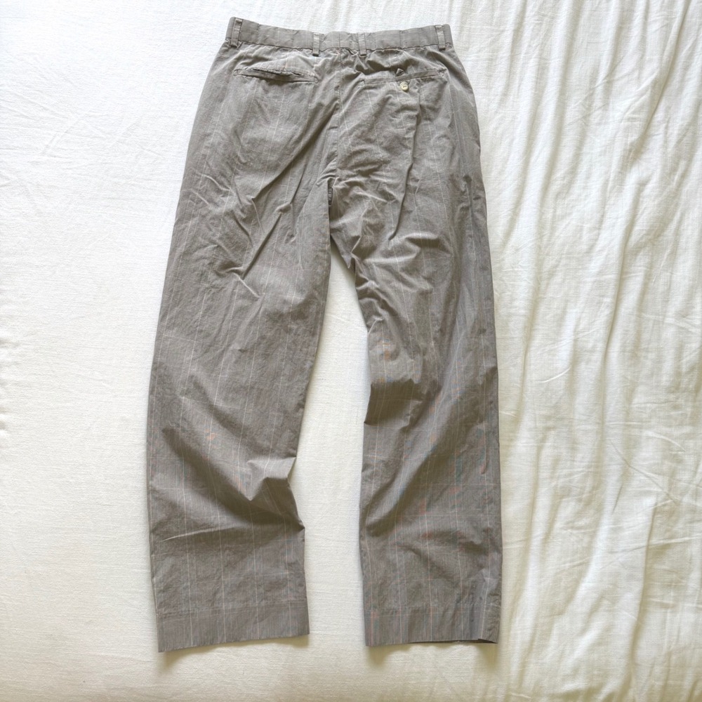 Bundle Lot 2 Banana Republic 32x32 Brown Plaid Cotton Chino Trousers Pants - Picture 8 of 16